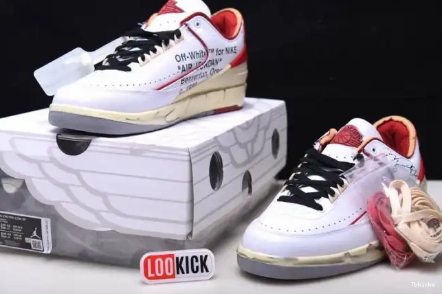 Cheap TBK Off-White Red SP Retro 2 DJ4375-106 White Jordan Low 0616